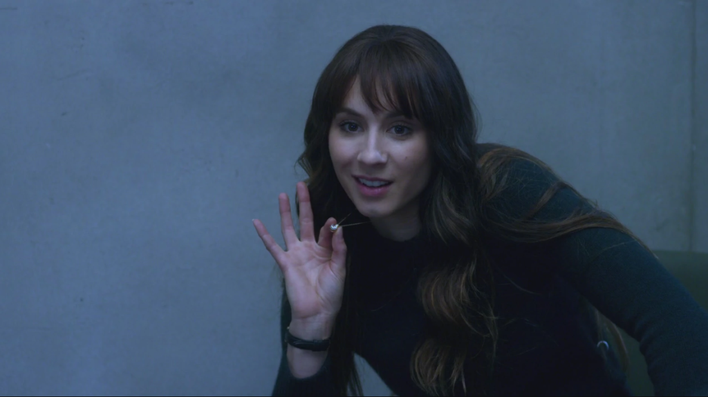 Alex (played by Troian Bellisario), Spencer's twin, in the finale episode of 'Pretty Little Liars'